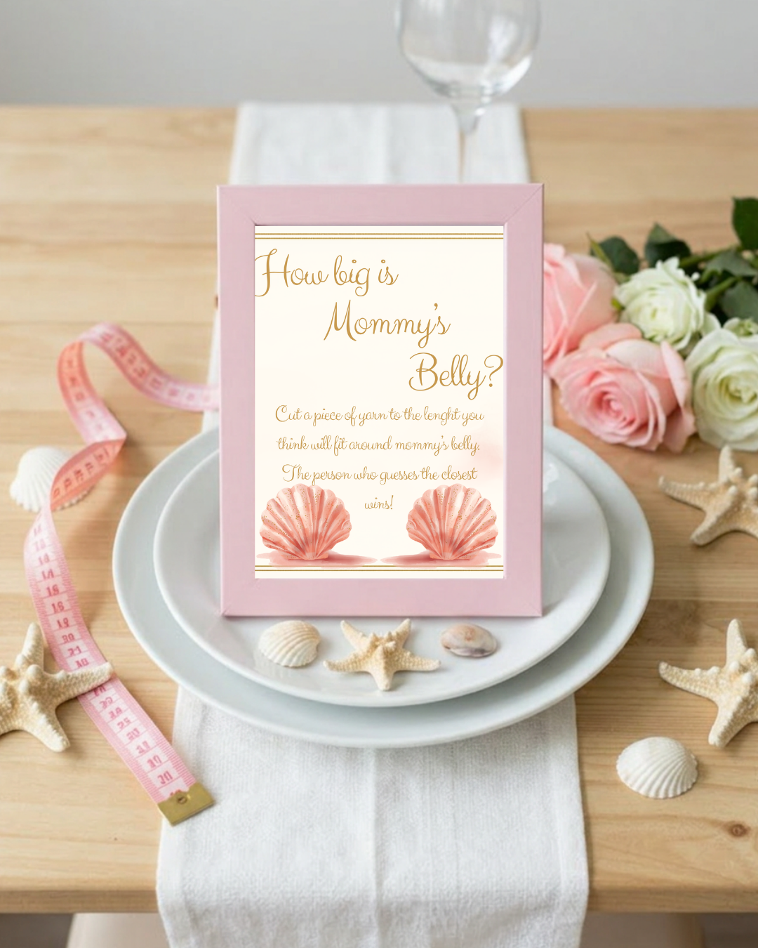 Sea You Soon Baby Shower Template Bundle | Seashell Canva Printable Kit