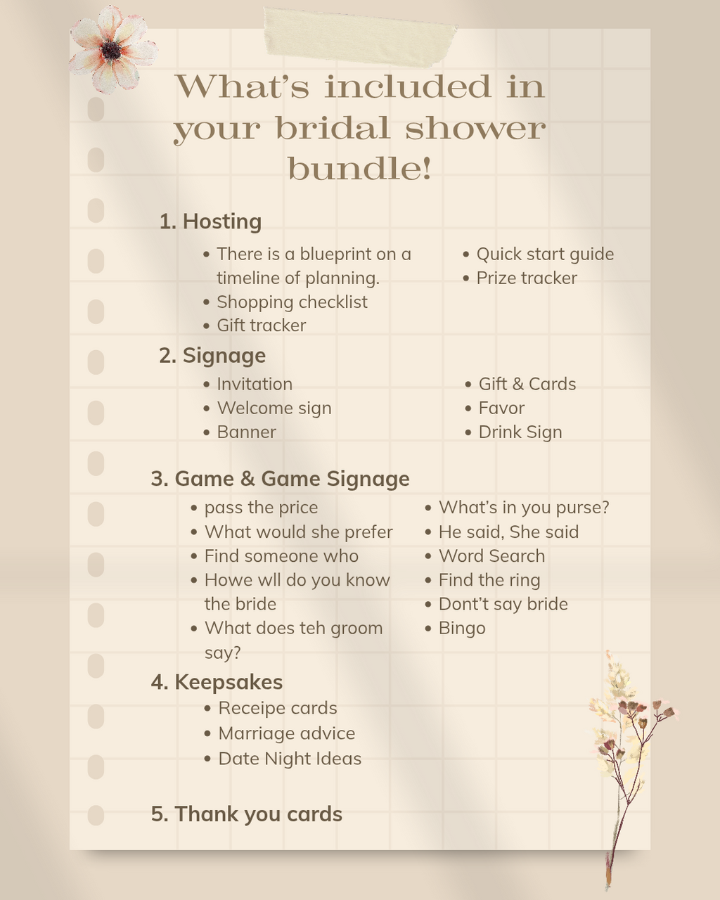 Denim & Daisy Bridal Shower Template Bundle | Editable Canva Printable Kit