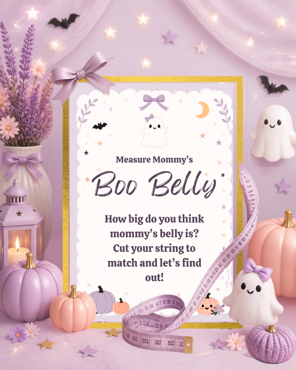 Boo Baby Shower Bundle | Halloween Baby Shower Games, Signs & Invitation | Editable Canva Template