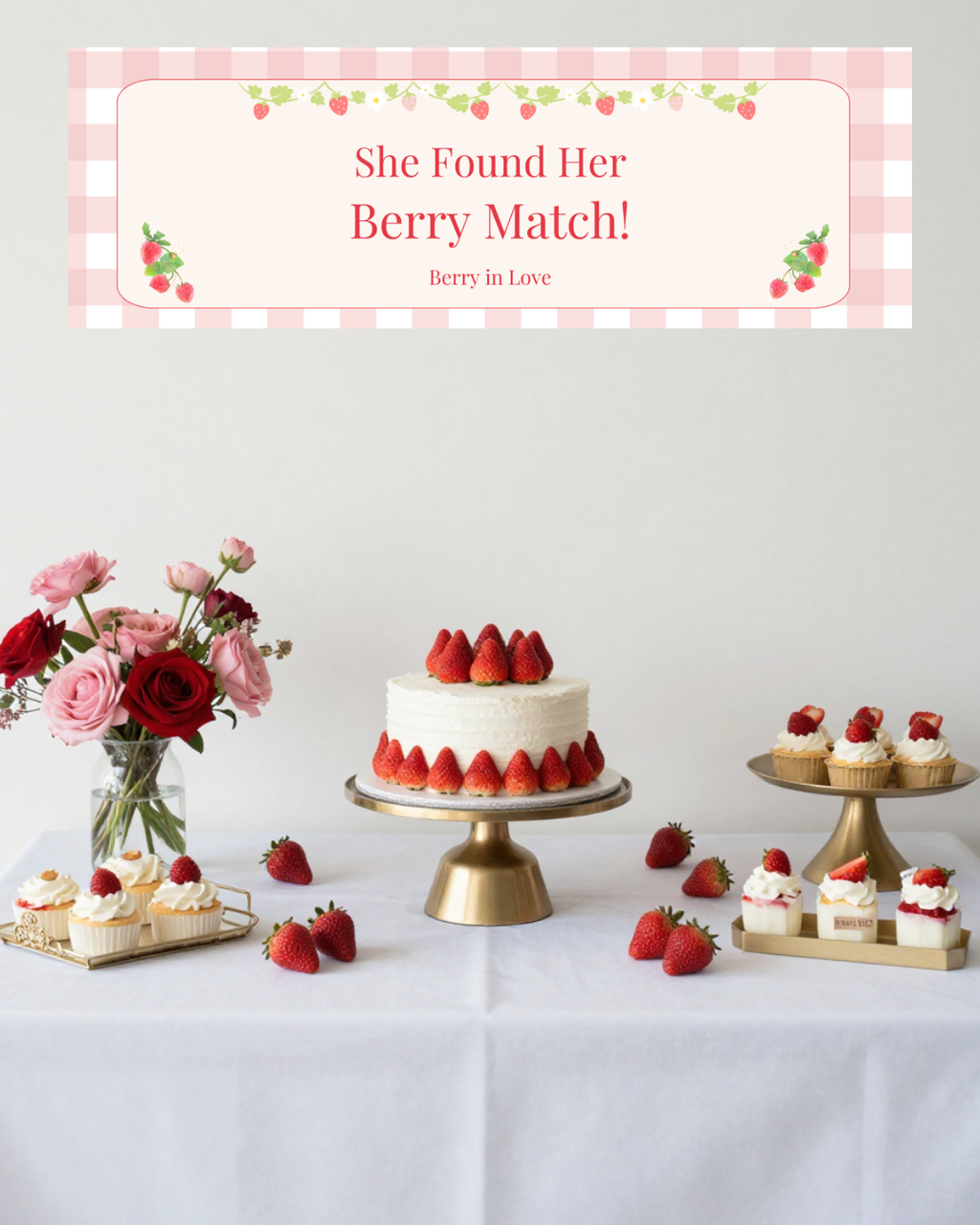 Berry In Love bridal shower printable bundle