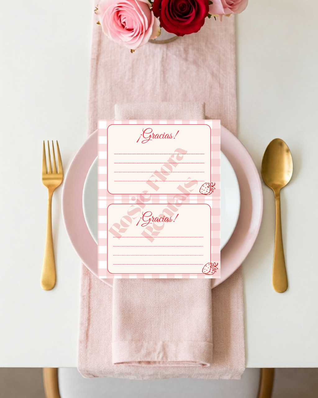 Fresh Amor Bridal Shower Template Bundle | Strawberry Canva Printable Kit