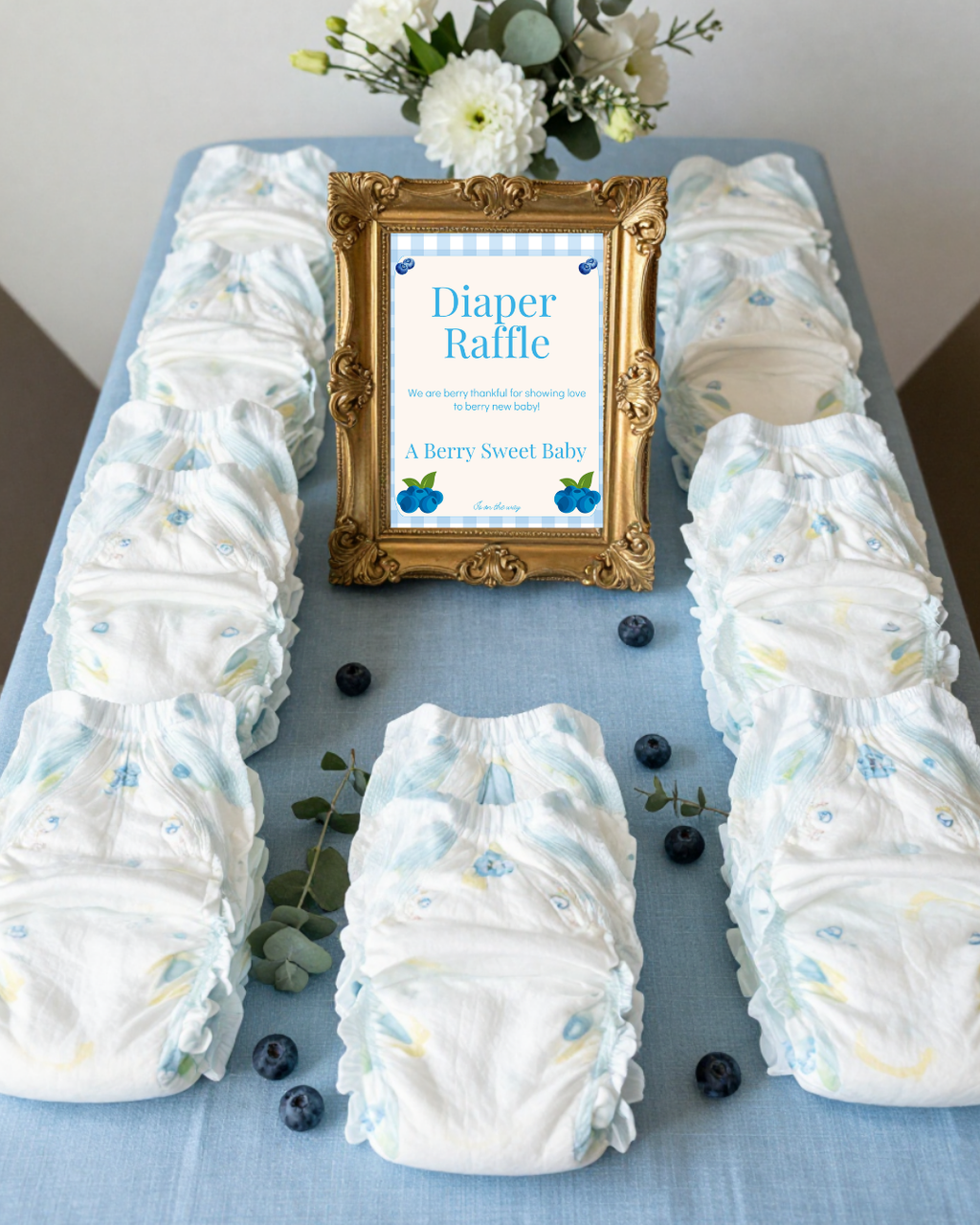 Berry Sweet Baby Shower Template Bundle | Blueberry Canva Printable Kit