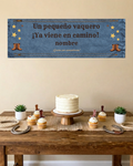 Un Vaquero baby shower de vaquero en español, plantilla editable