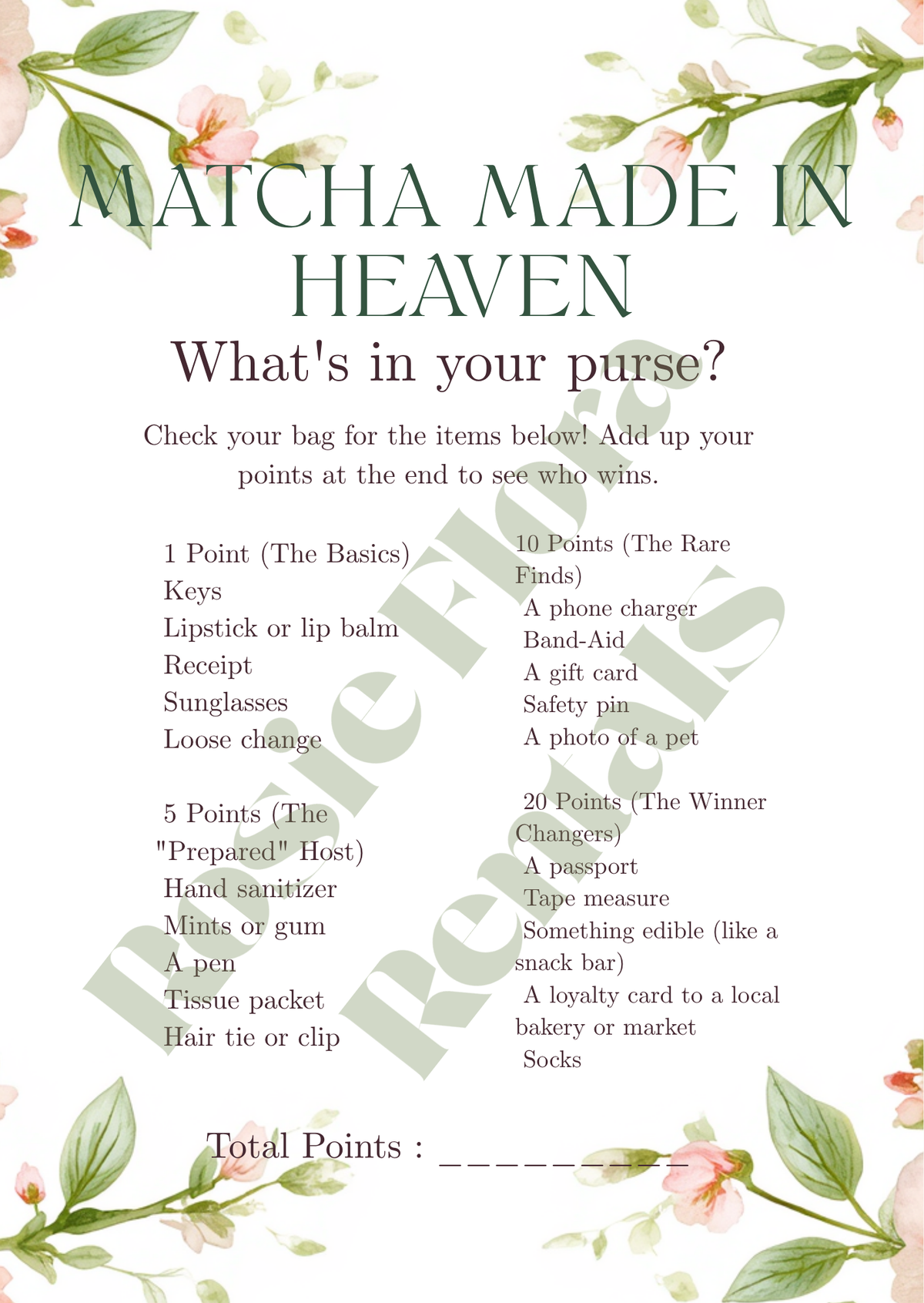 Matcha Made in Heaven Bridal Shower Template Bundle | Editable Canva Printable Kit