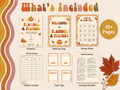 Flannel & Friends retro Friendsgiving bundle showing included printables